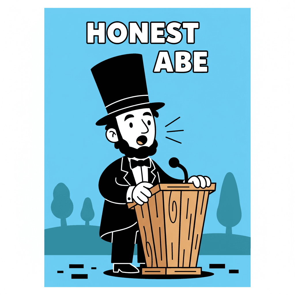 discursando em um pódio de madeira