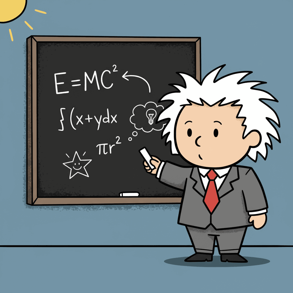 escrevendo equações matemáticas no quadro-negro