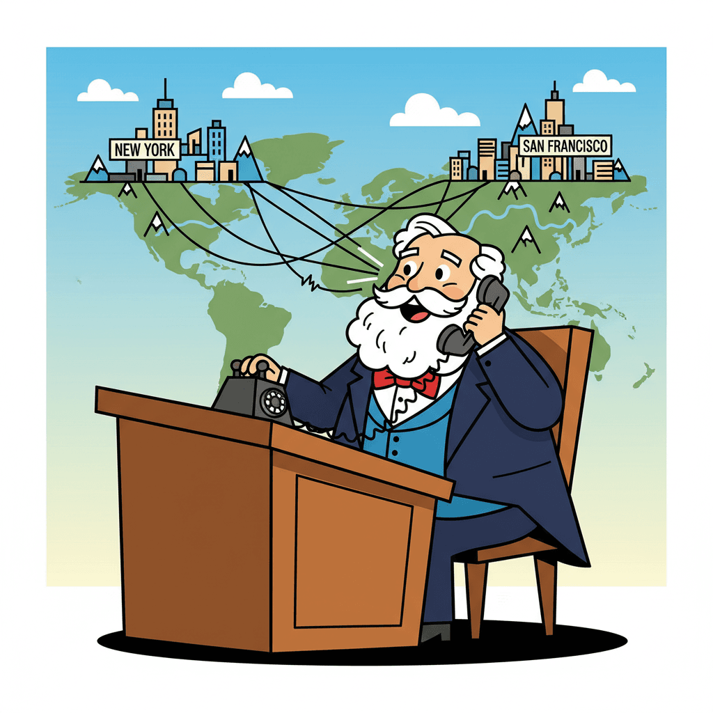 realizando a primeira chamada telefônica transcontinental