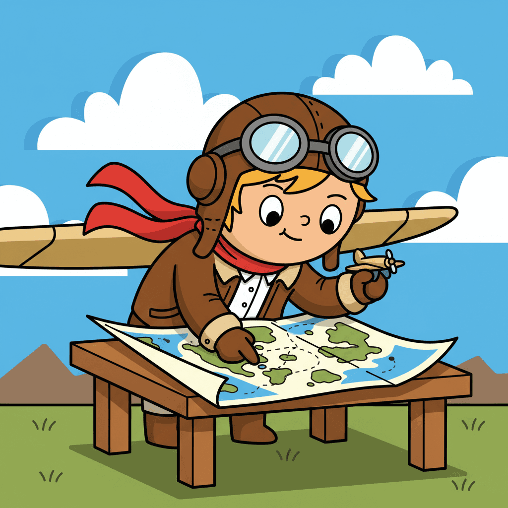 olhando um mapa aberto na mesa