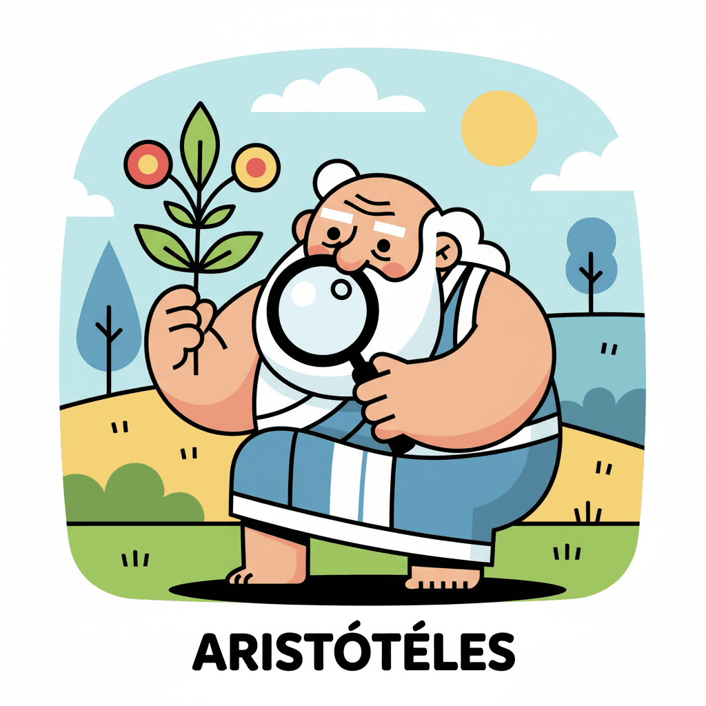 examinando uma planta de perto