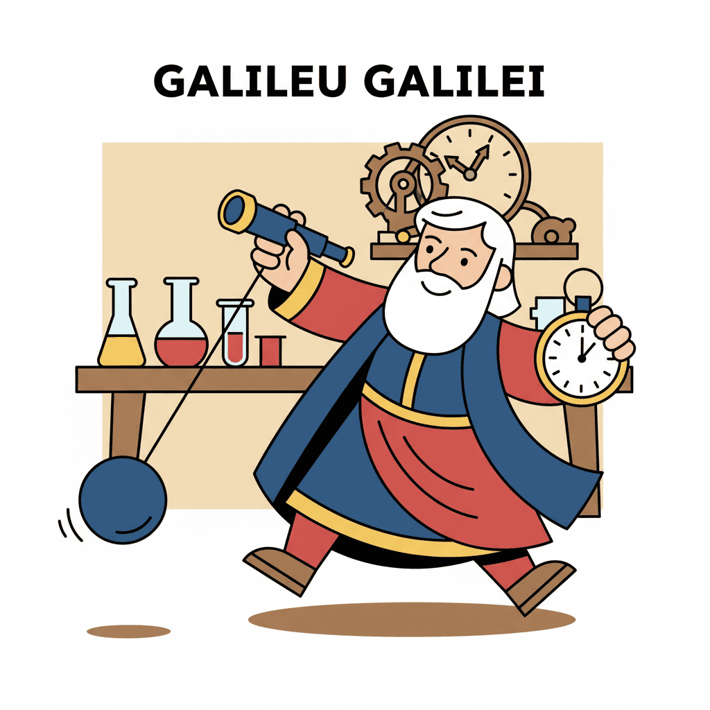 balançando um pêndulo para medir o tempo