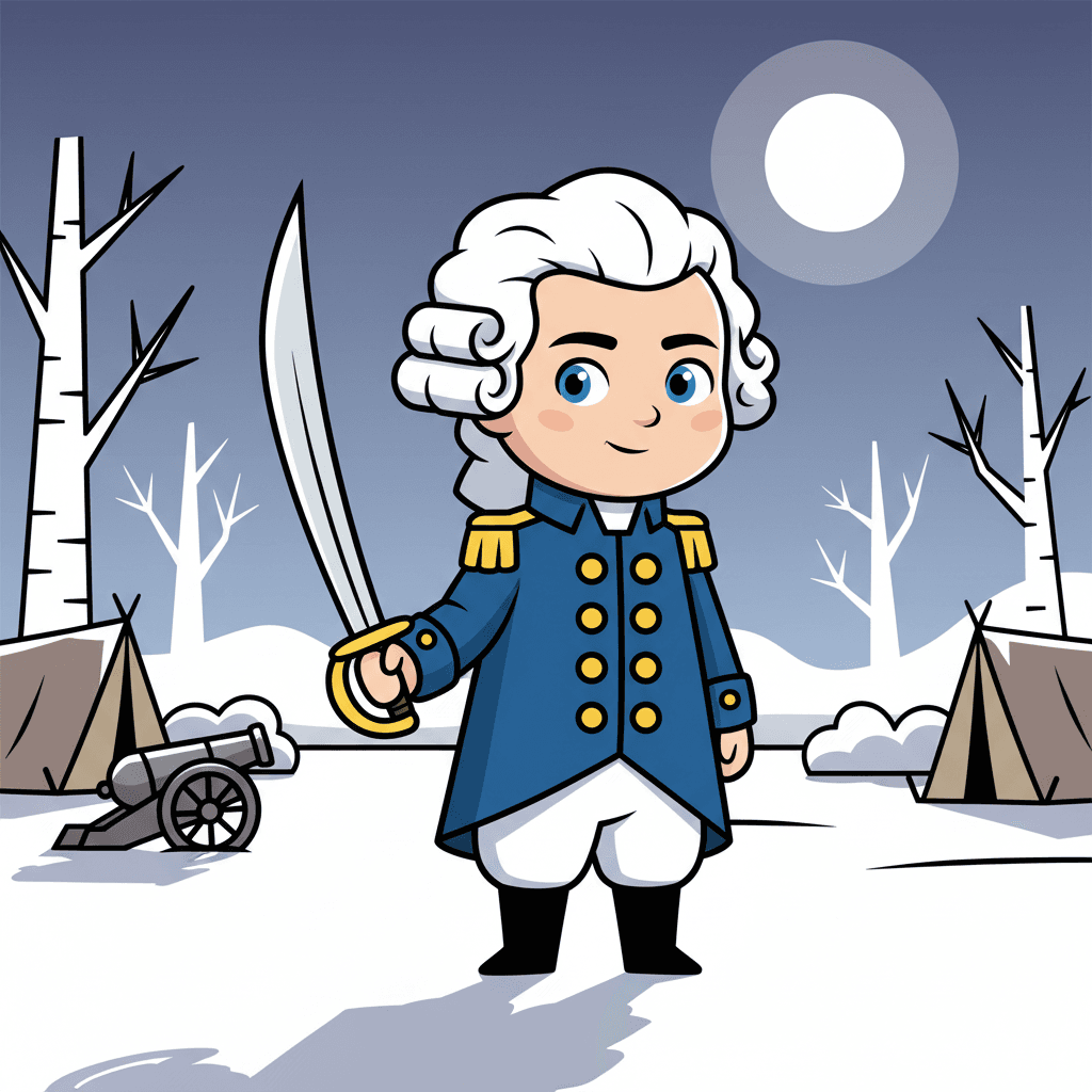 imponente em Valley Forge no inverno