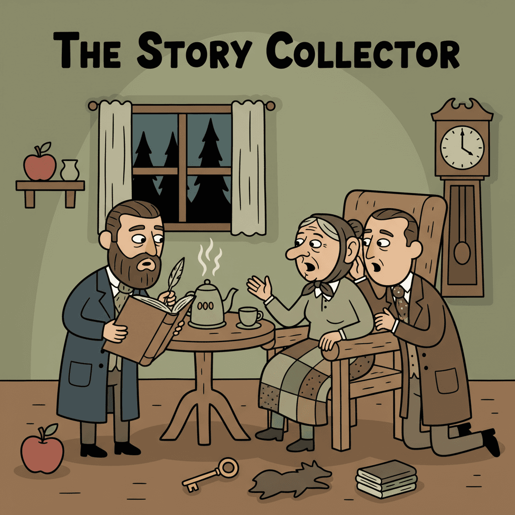 ouvindo histórias de uma senhora idosa