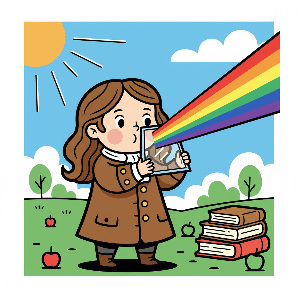 segurando um prisma para criar arco-íris