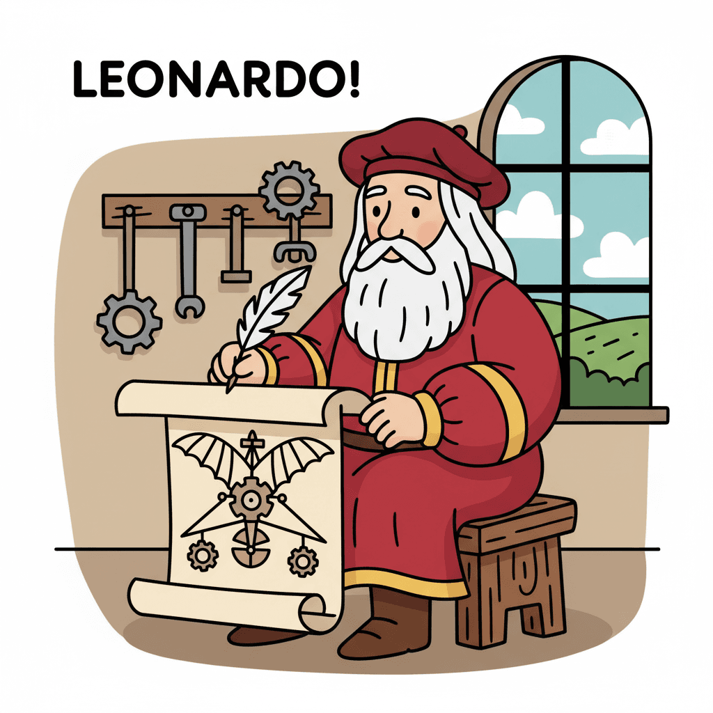 esboçando uma máquina voadora