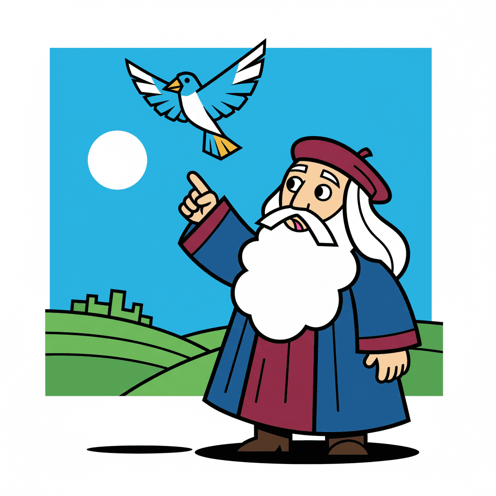 observando um pássaro voar