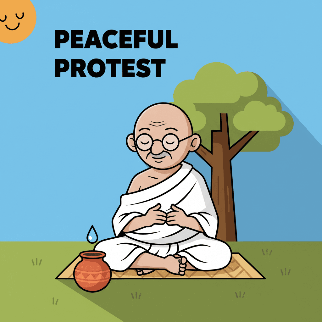 jejuando em protesto pacífico