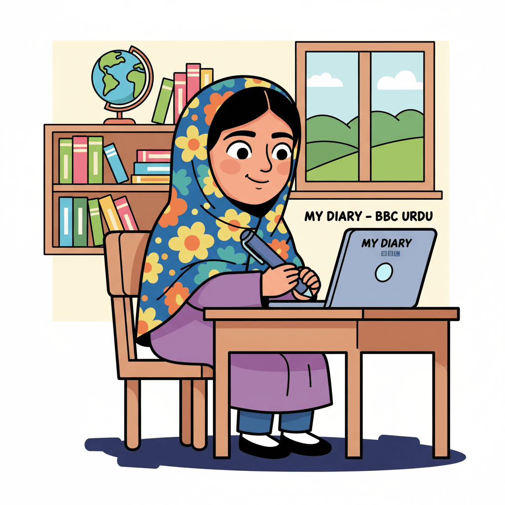 escrevendo seu blog anônimo para a BBC Urdu