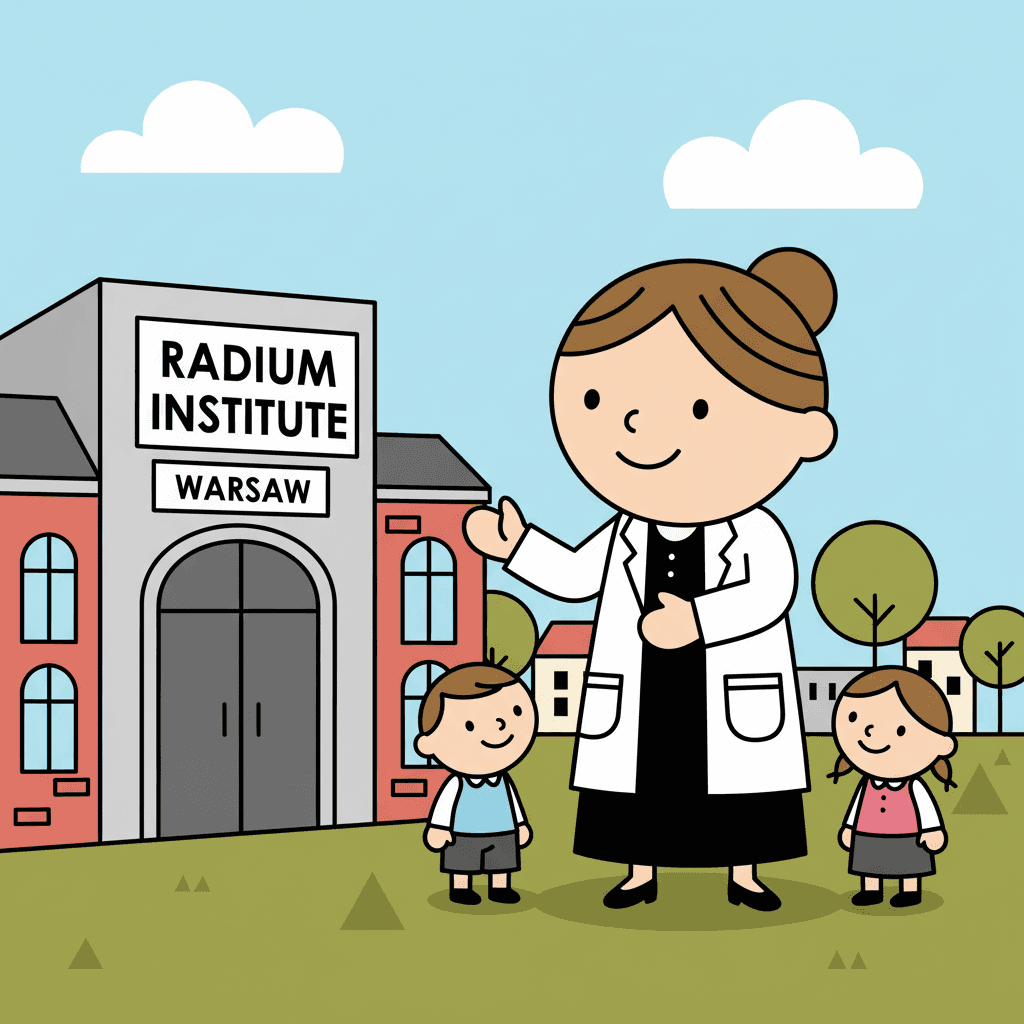 fundando o Instituto do Rádio em Varsóvia