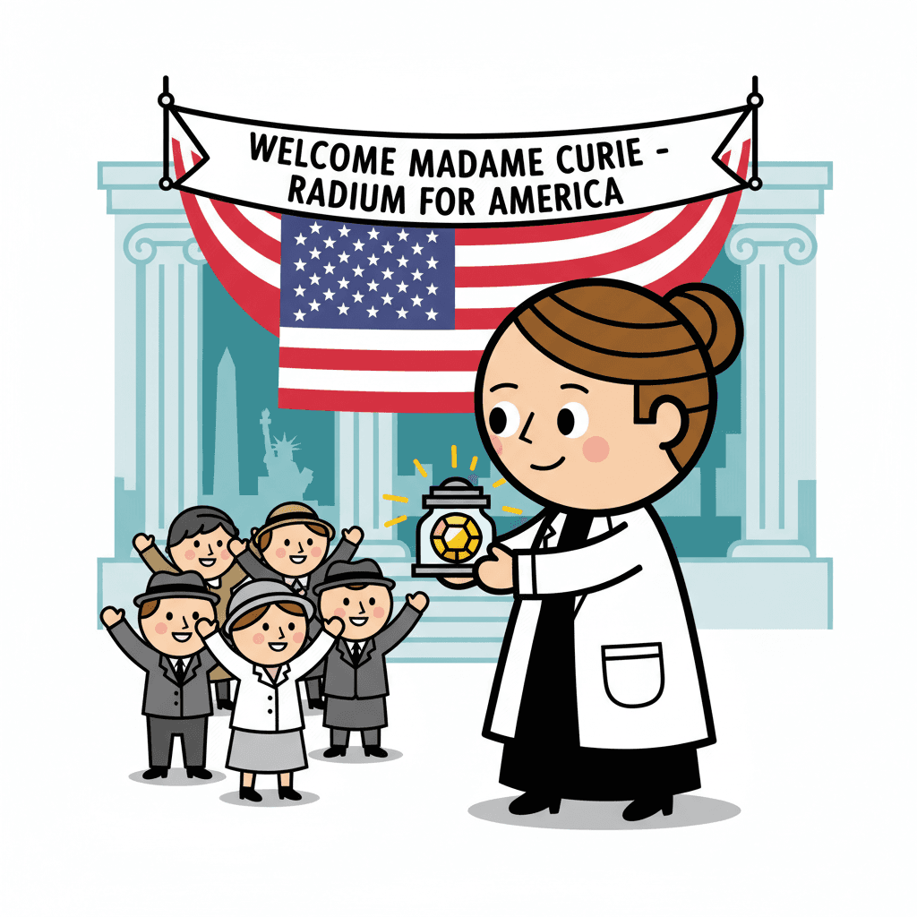 visitando os Estados Unidos para receber rádio