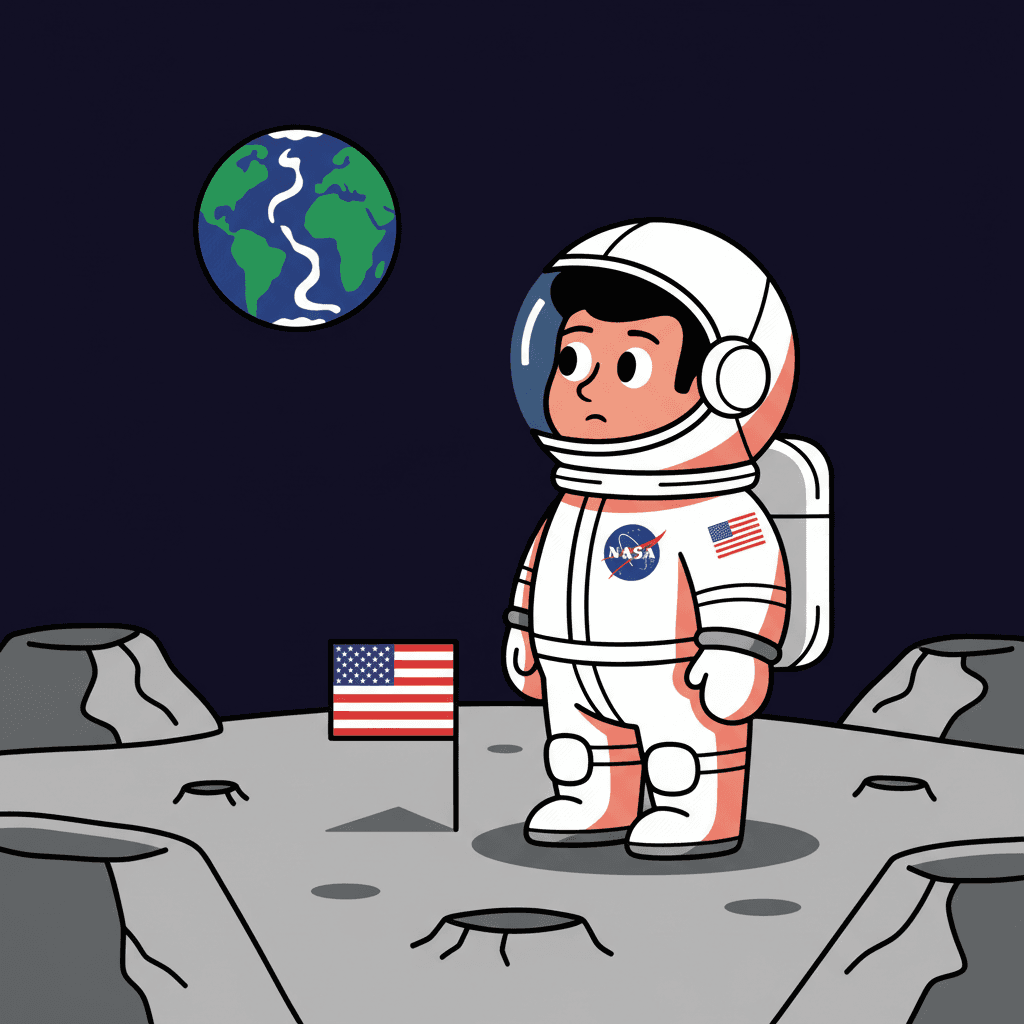 olhando para a Terra da superfície da Lua