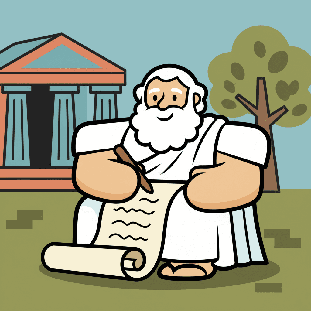 escrevendo no pergaminho