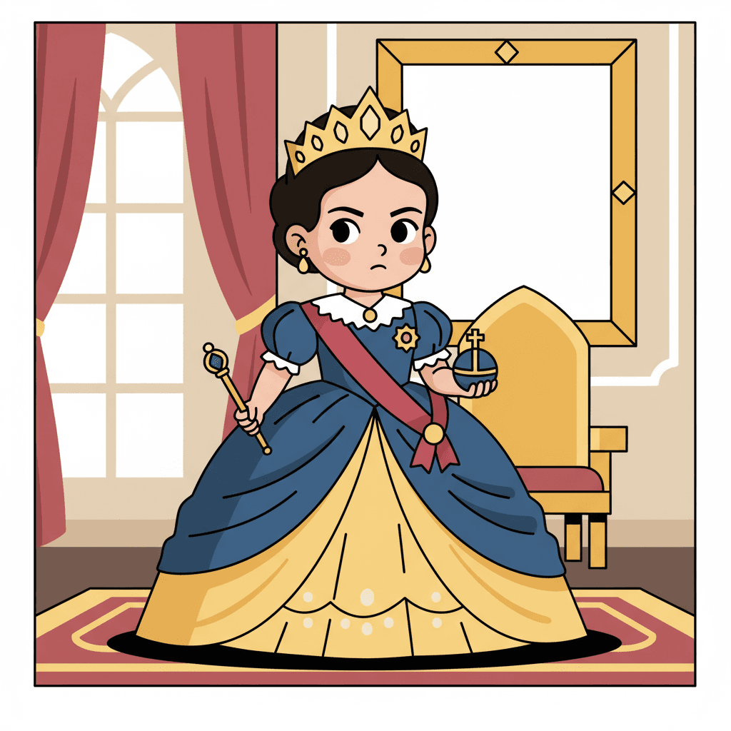 posando para um retrato real