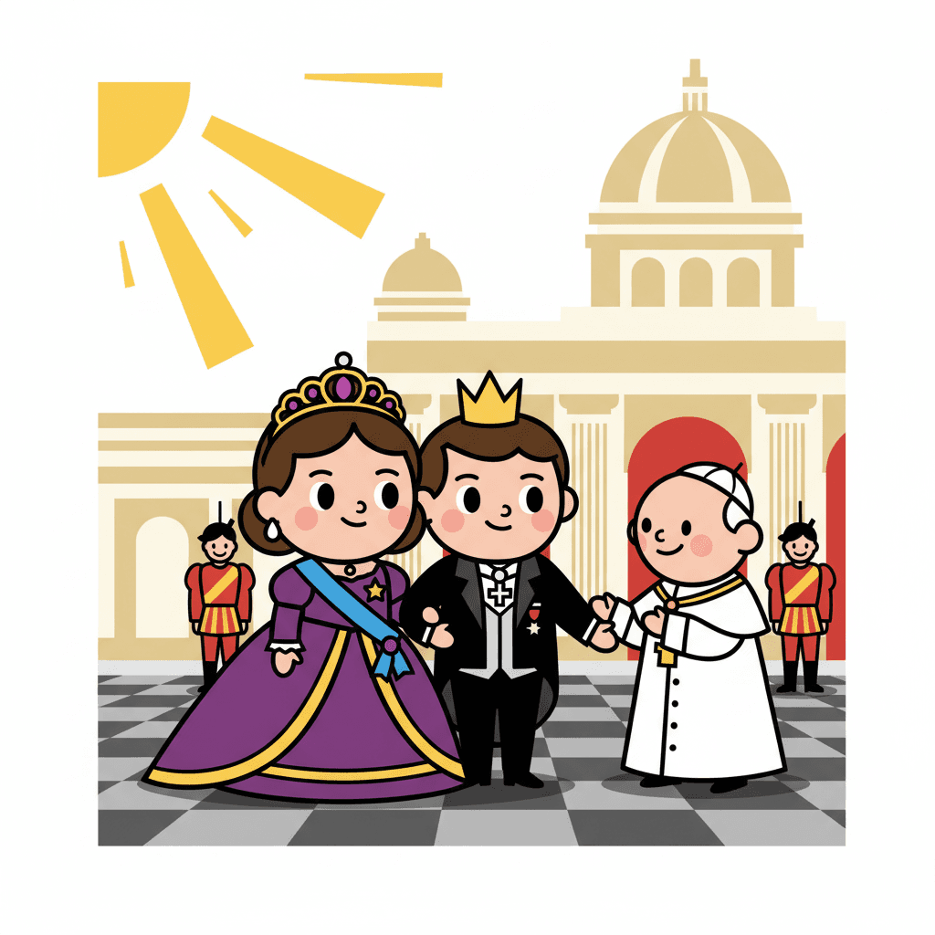 visitando o Vaticano com seu marido