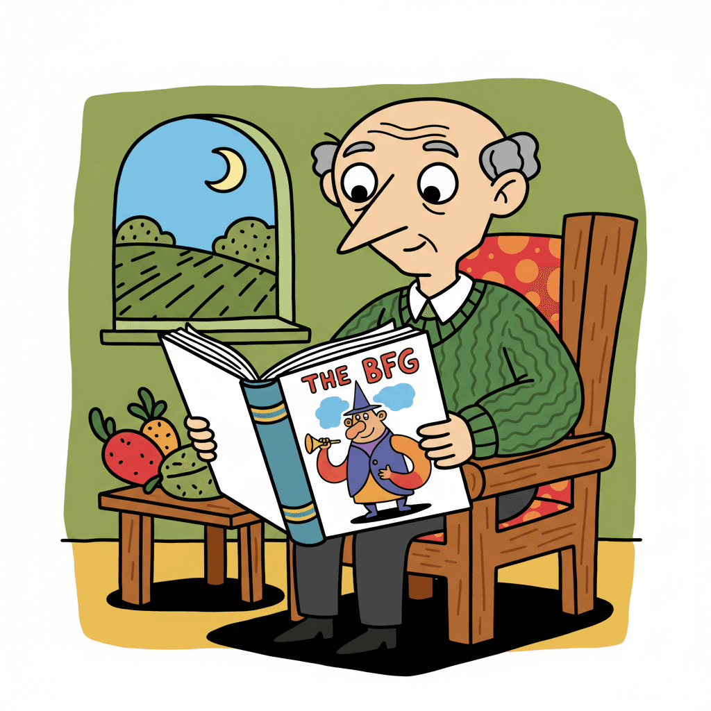 olhando a ilustração de um gigante