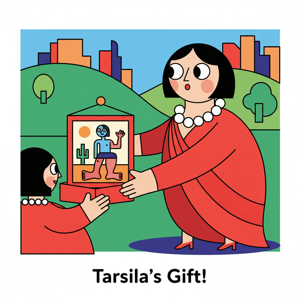 pintando o 'Abaporu' como um presente