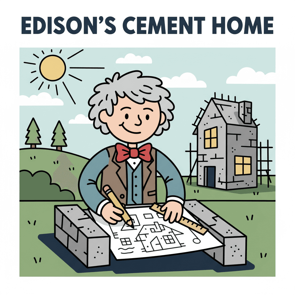 trabalhando no projeto de uma casa de cimento