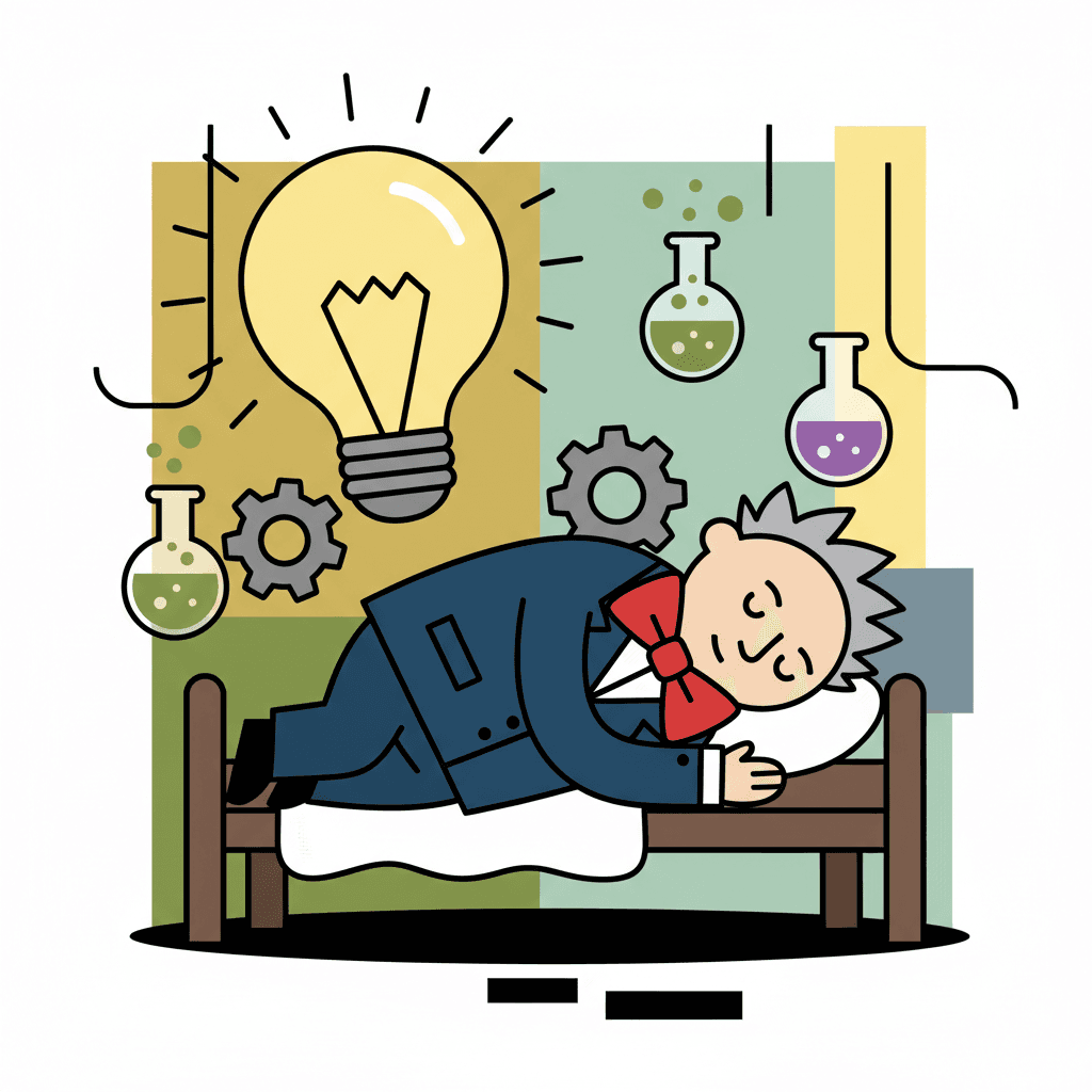 cochilando na maca do laboratório